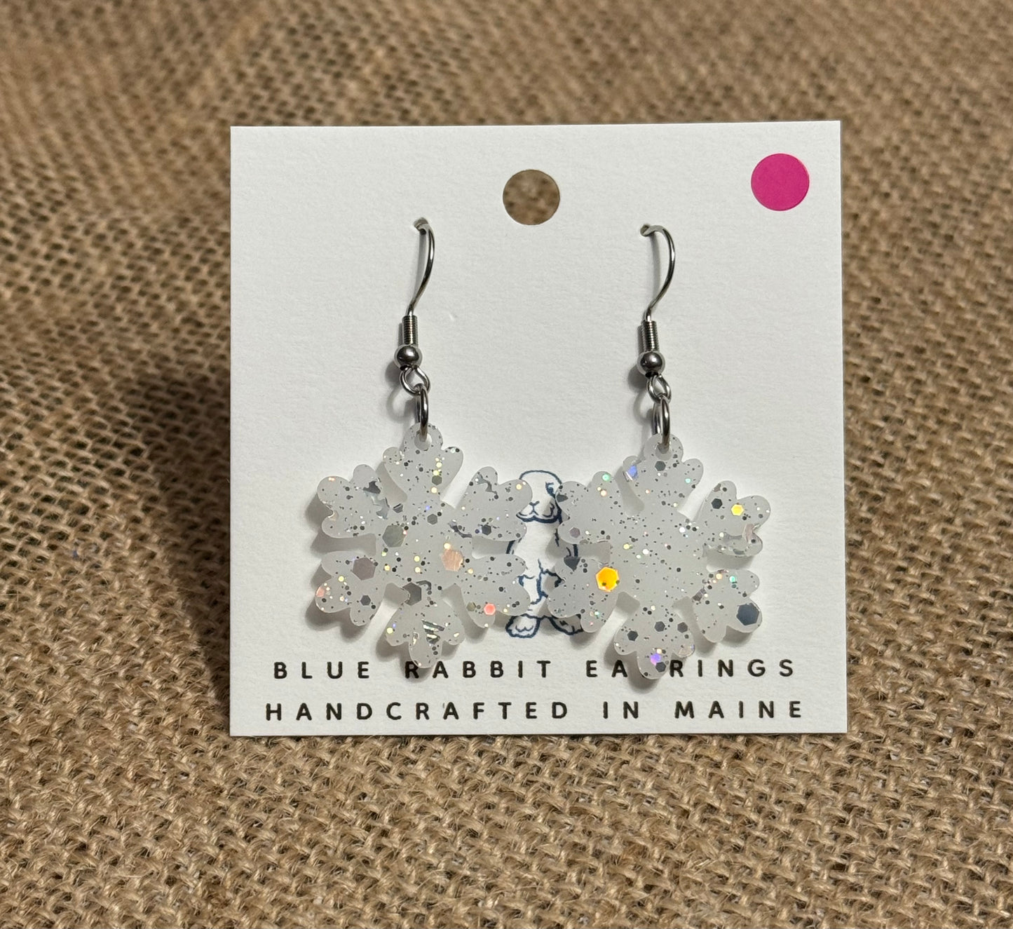 Acrylic Snowflake Earrings