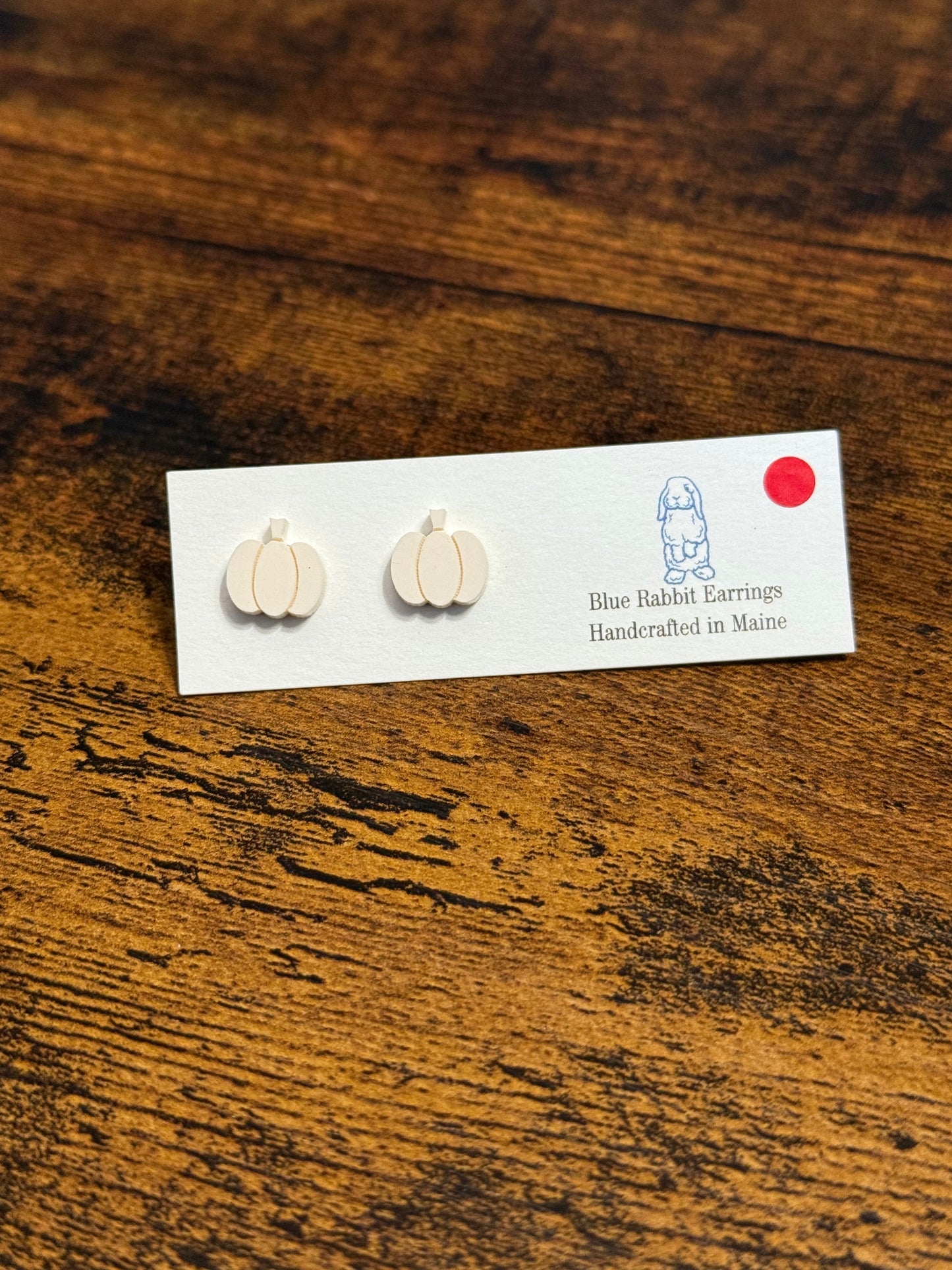 Acrylic Ivory Pumpkin Studs