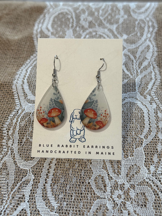 Acrylic Mushroom Earrings