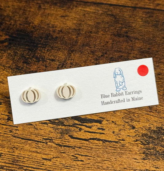 Acrylic Ivory Pumpkin Studs