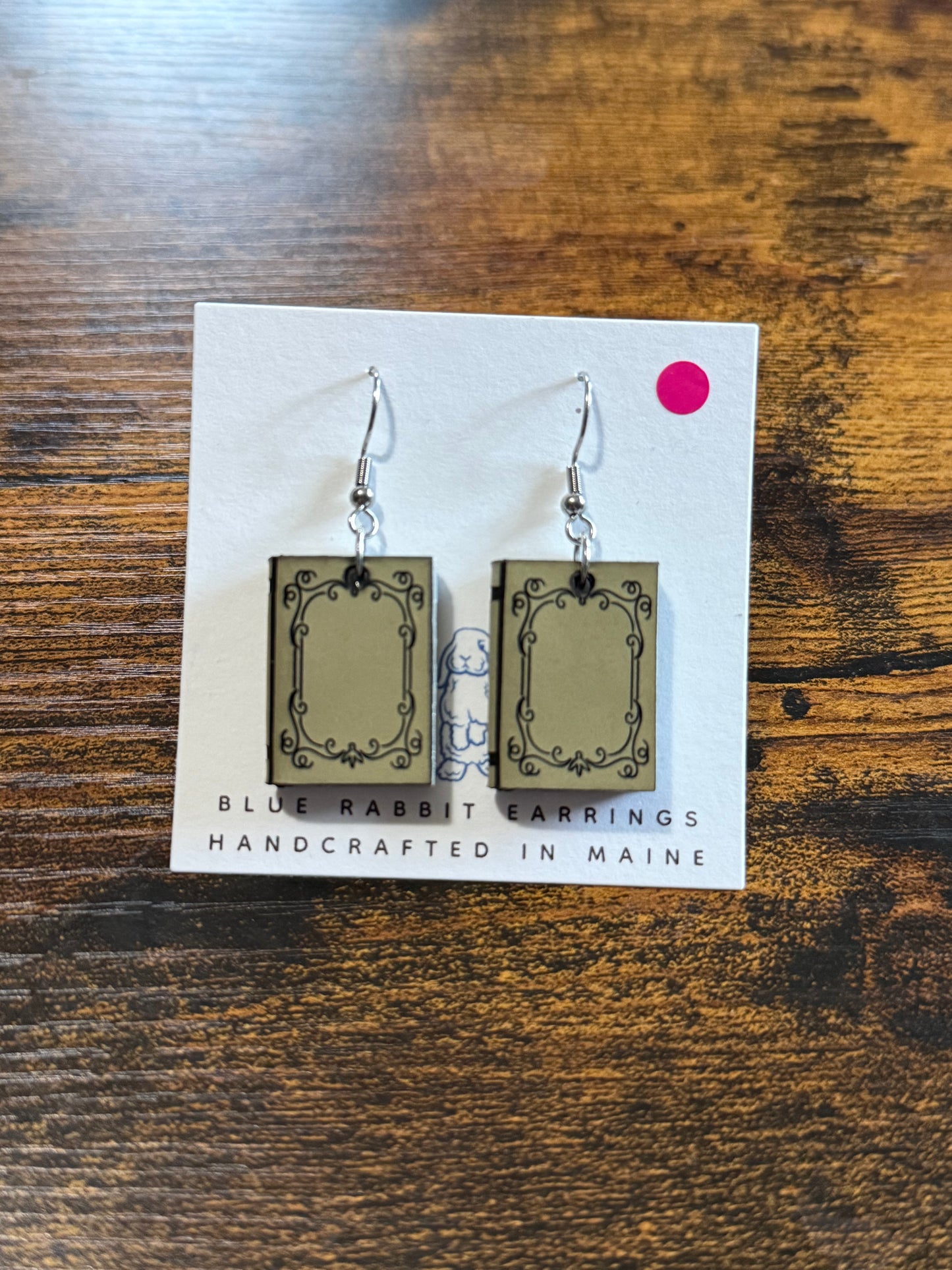 Sage Book Earrings