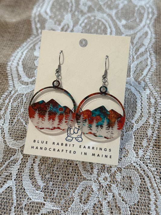 Acrylic Copper Mountain Earrings