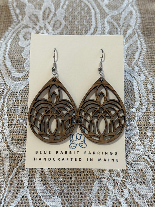 Walnut Teardrop Earrings
