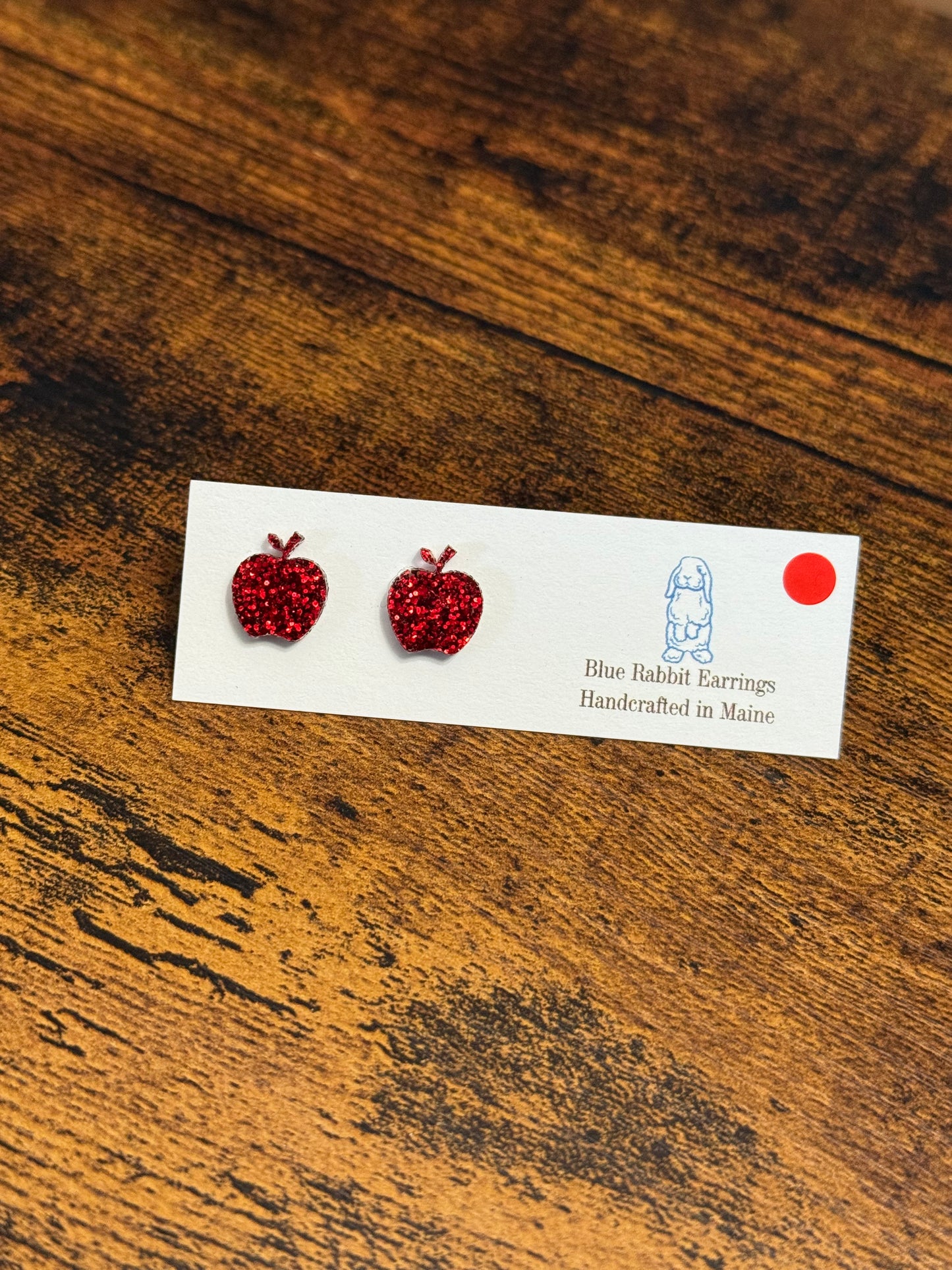 Acrylic Apple Studs