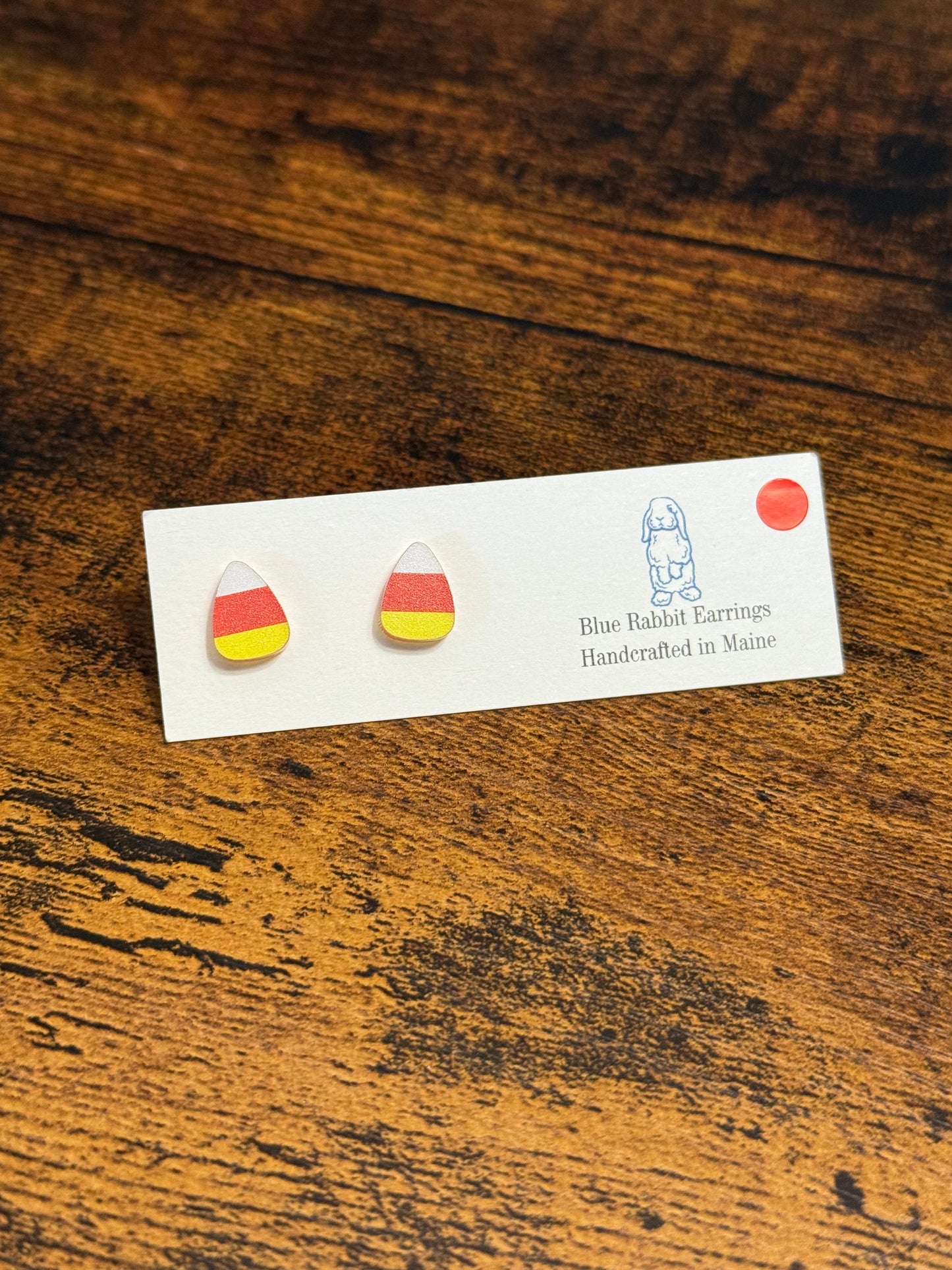 Acrylic Candy Corn Studs