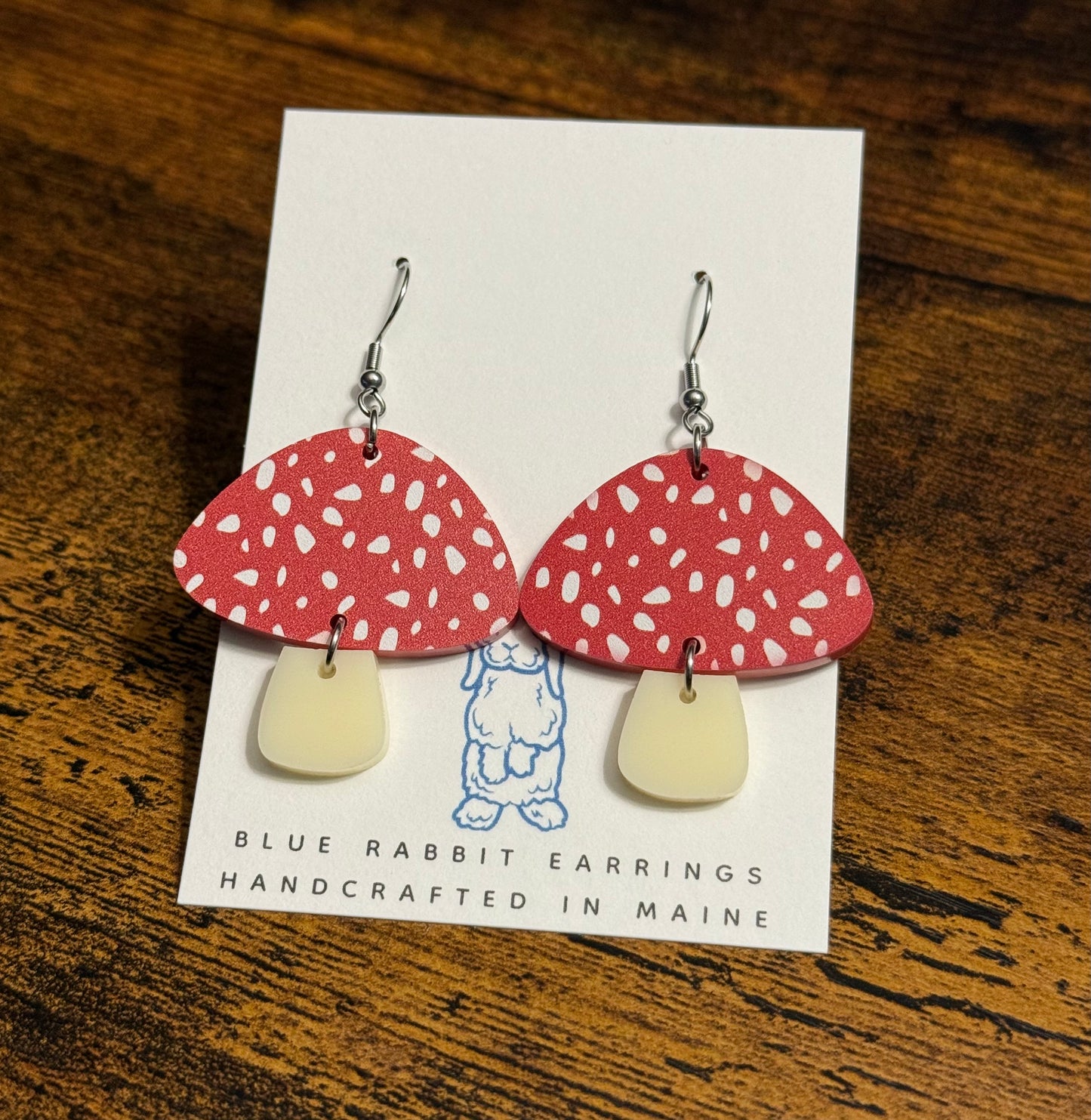 Acrylic Mushroom Earrings