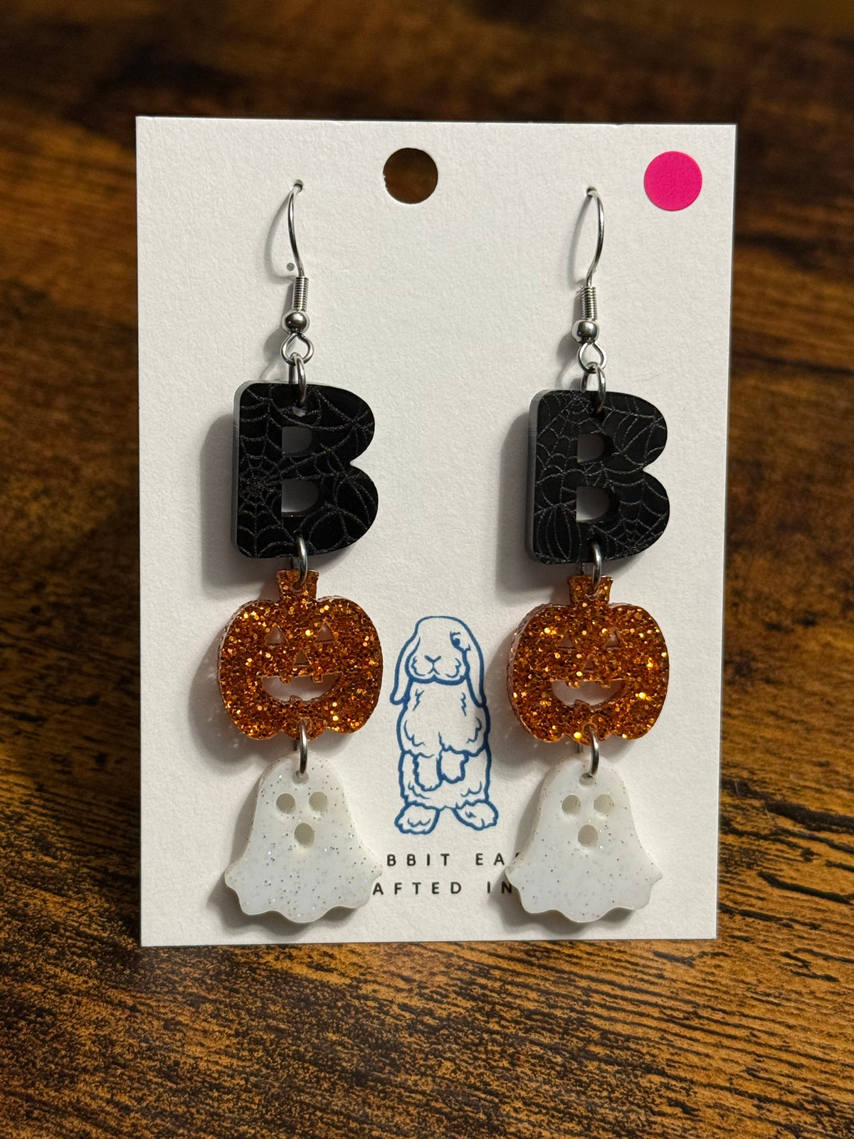 Acrylic BOO Earrings