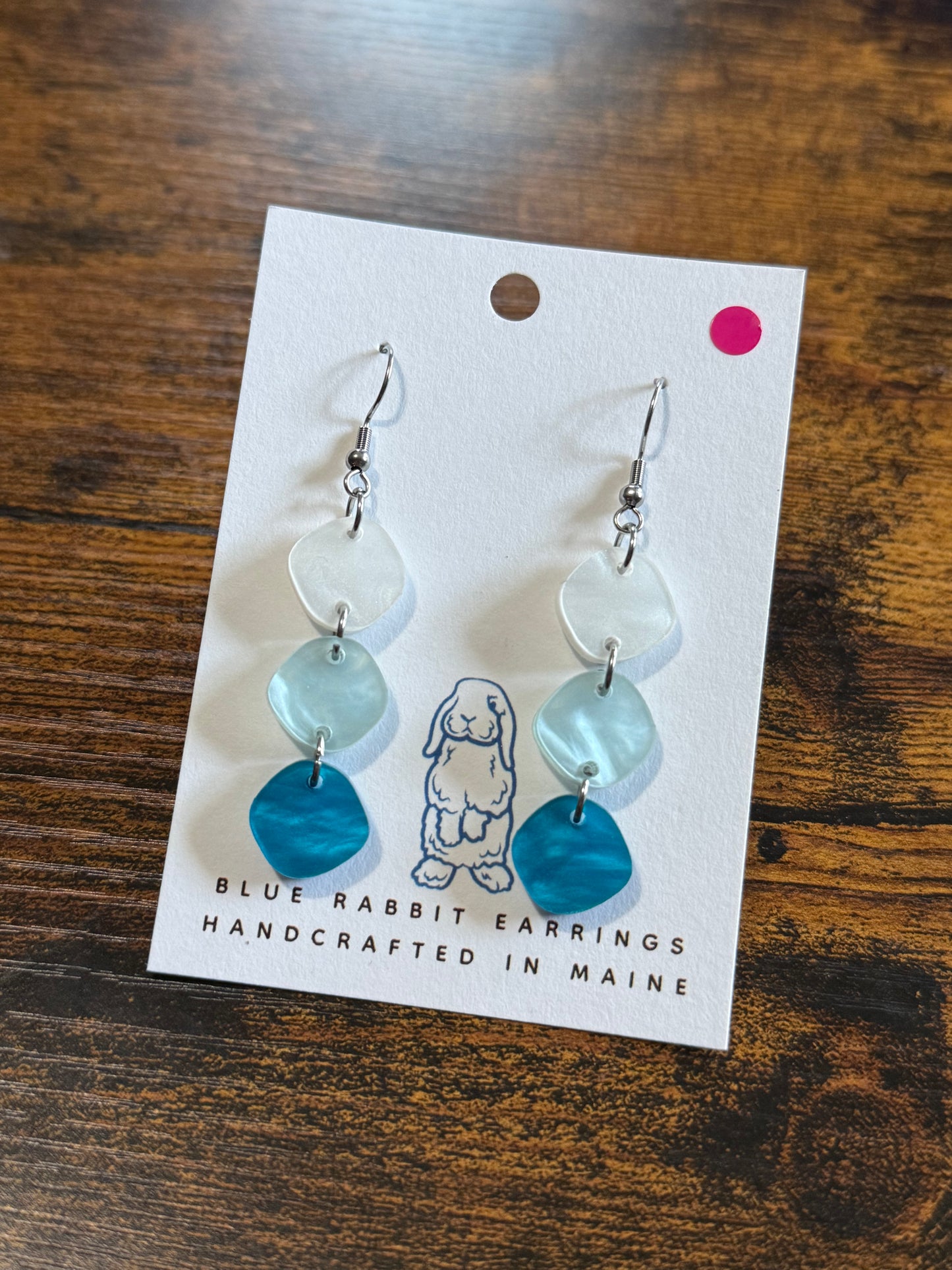 Acrylic Ocean Pebble Earrings