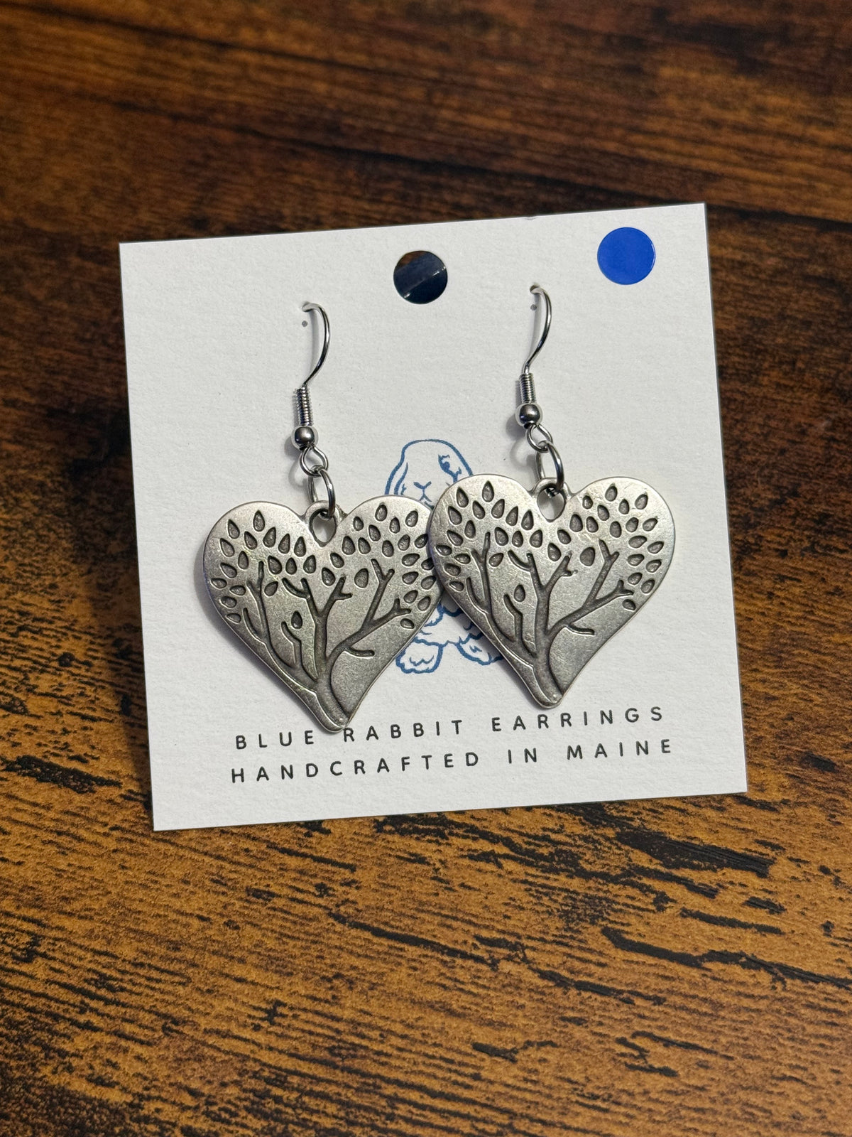 Antique Silver Heart Earrings