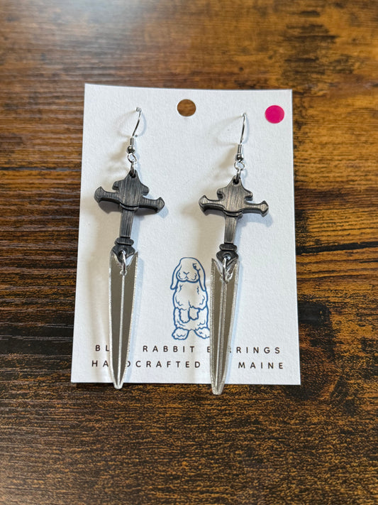 Acrylic Sword Earrings