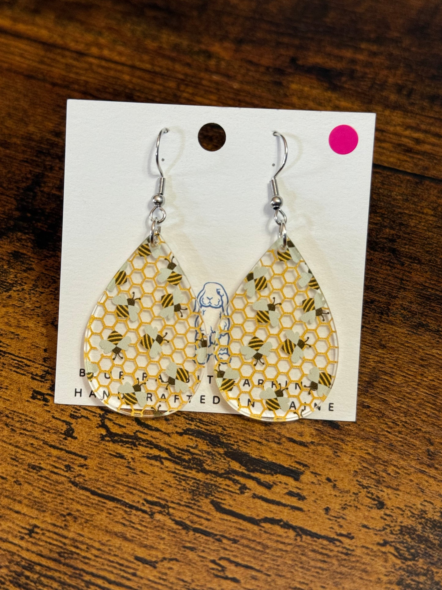 Acrylic Bee Earrings