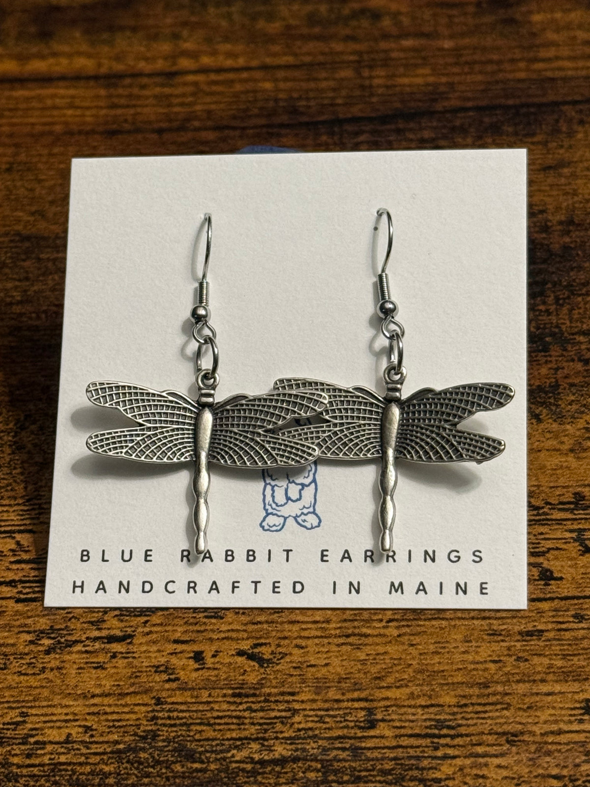 Antique Silver Dragonfly Earrings