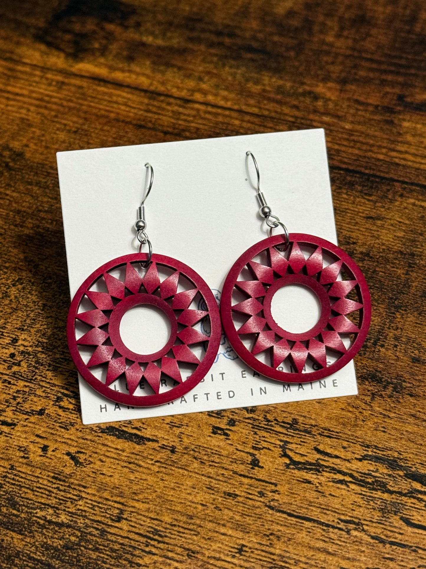 Scarlet Wooden Hoops