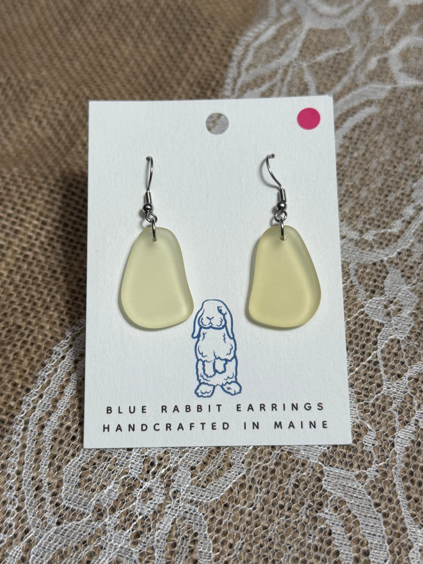 Sea Glass Yellow Earrings