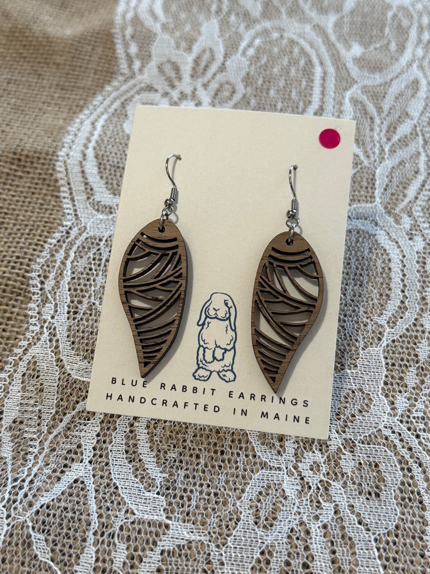 Walnut Wing Design Earrings