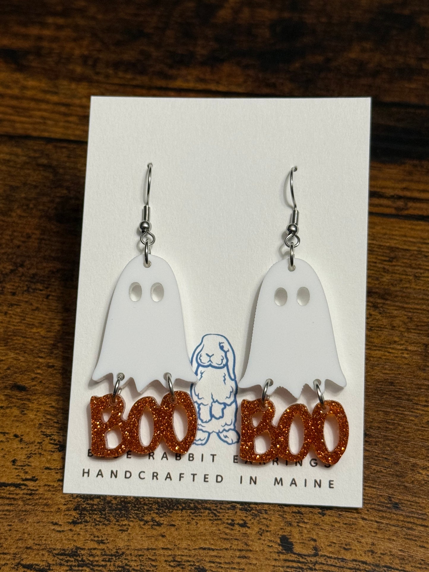 Acrylic Halloween Ghost Earrings