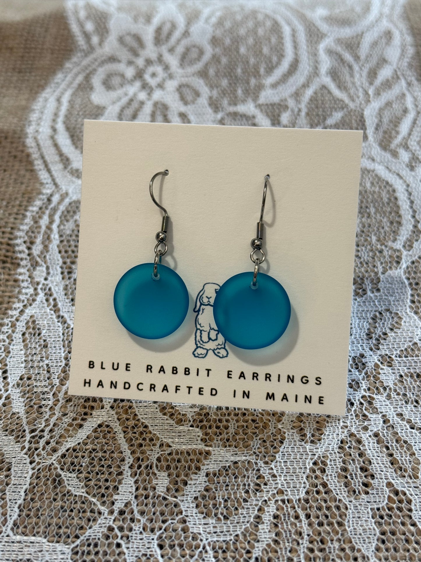 Pacific Blue Sea Glass Earrings