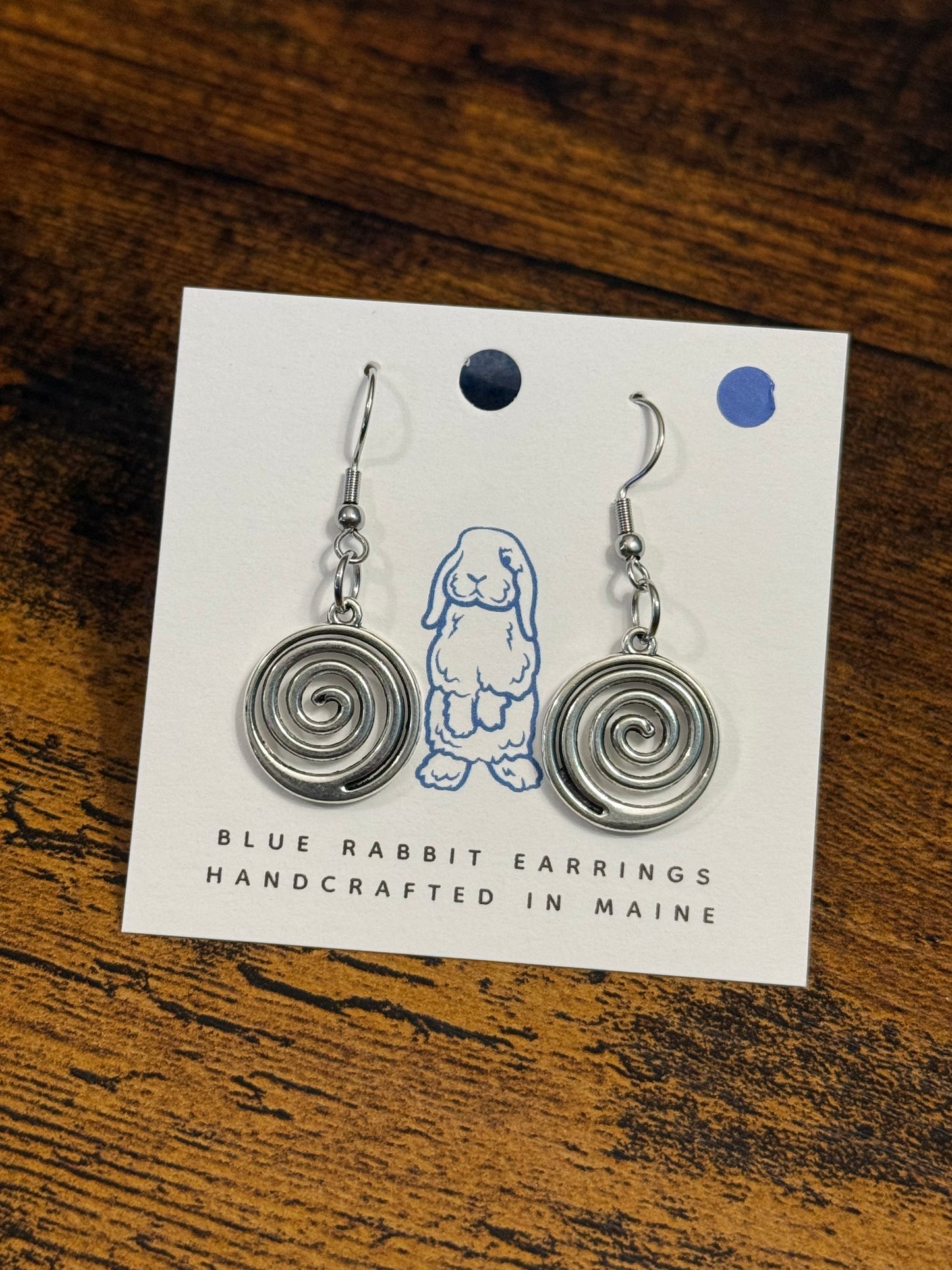 Antique Silver Spiral Earrings