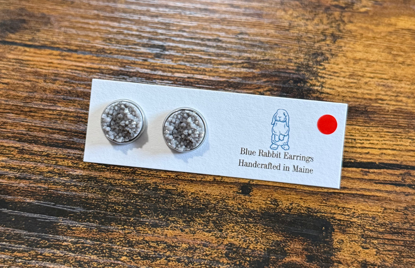 Gray Druzy Studs 12mm
