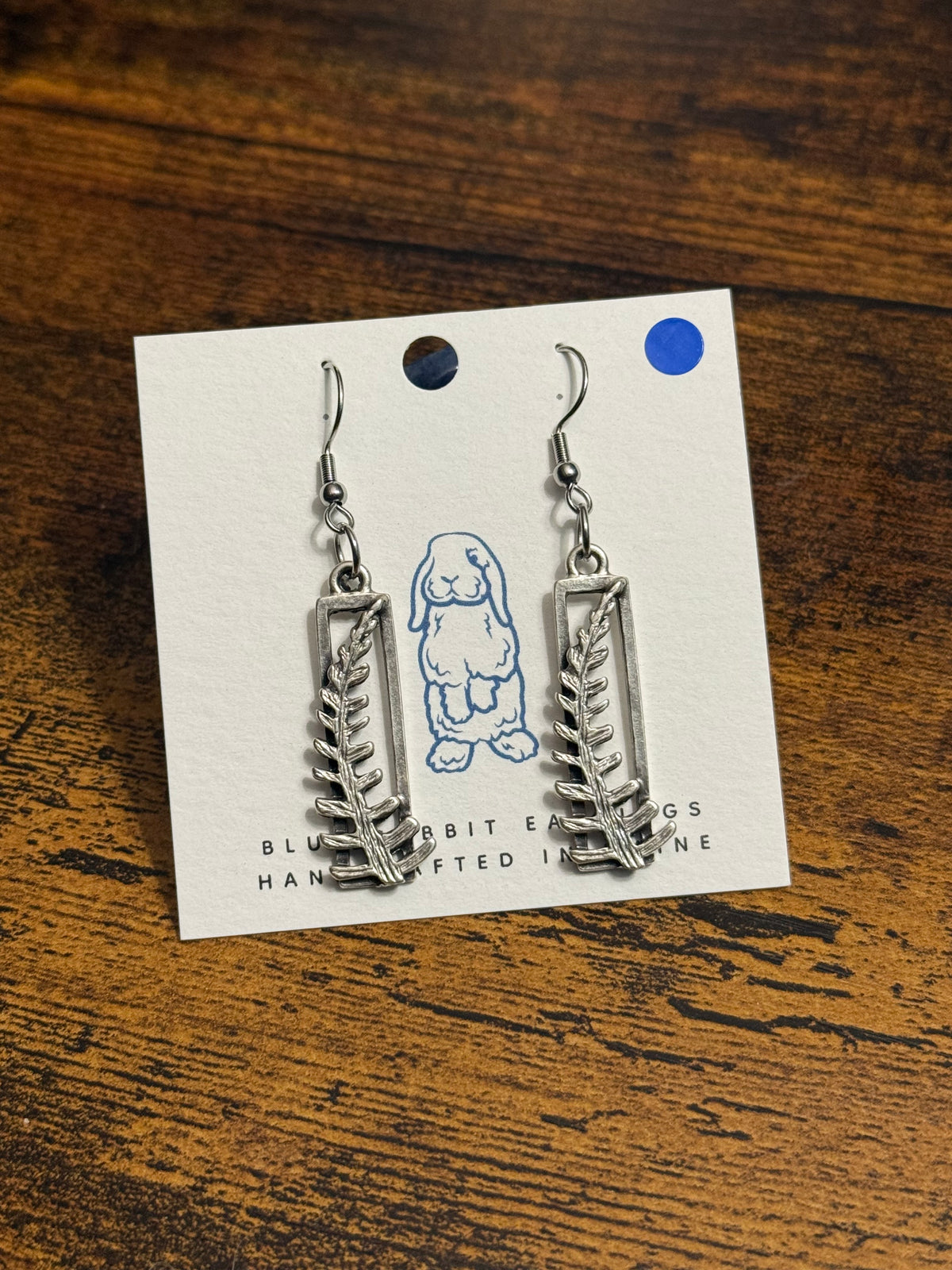 Antique Silver Fern Earrings