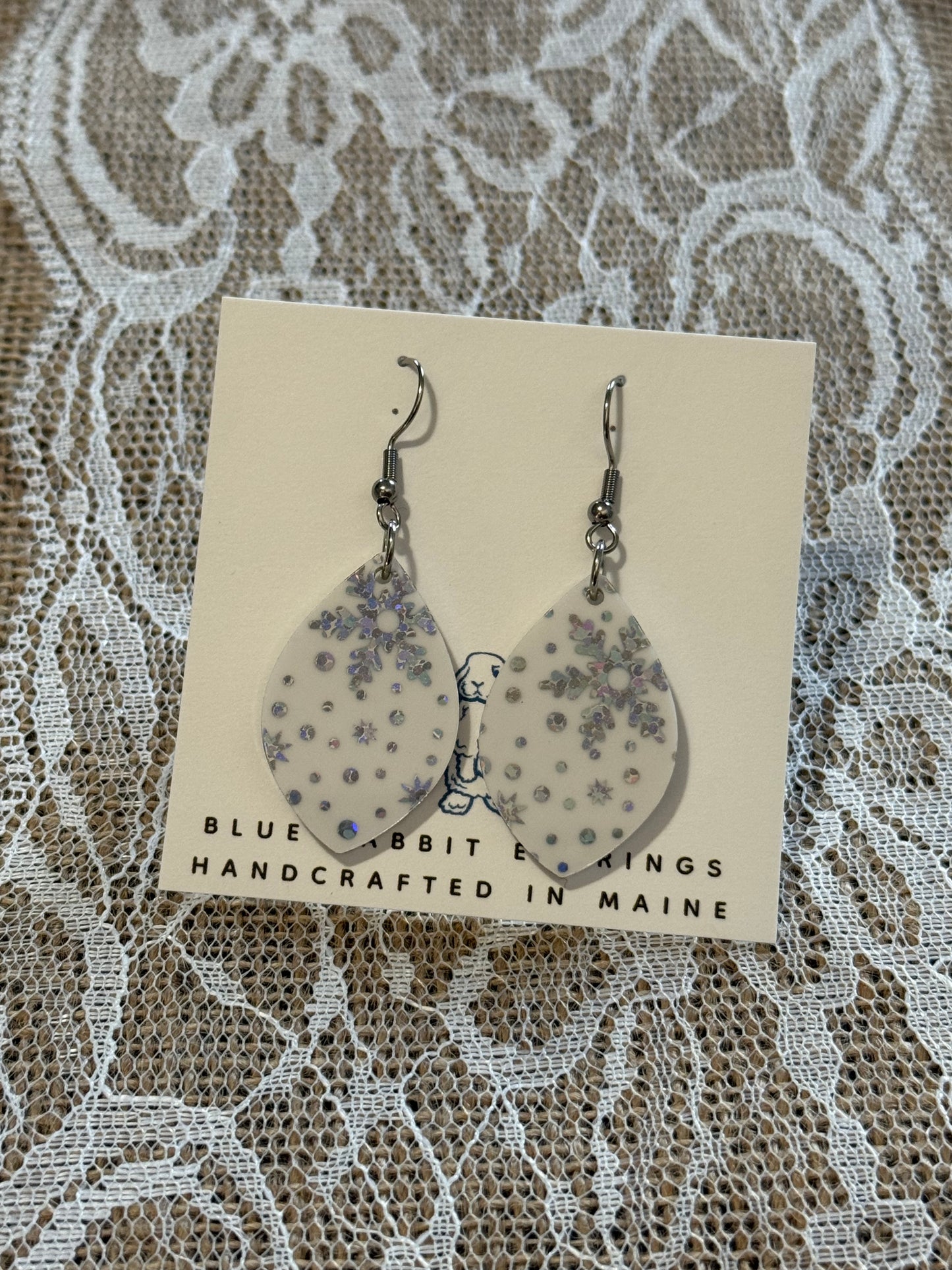 Acrylic Snowflake Earrings