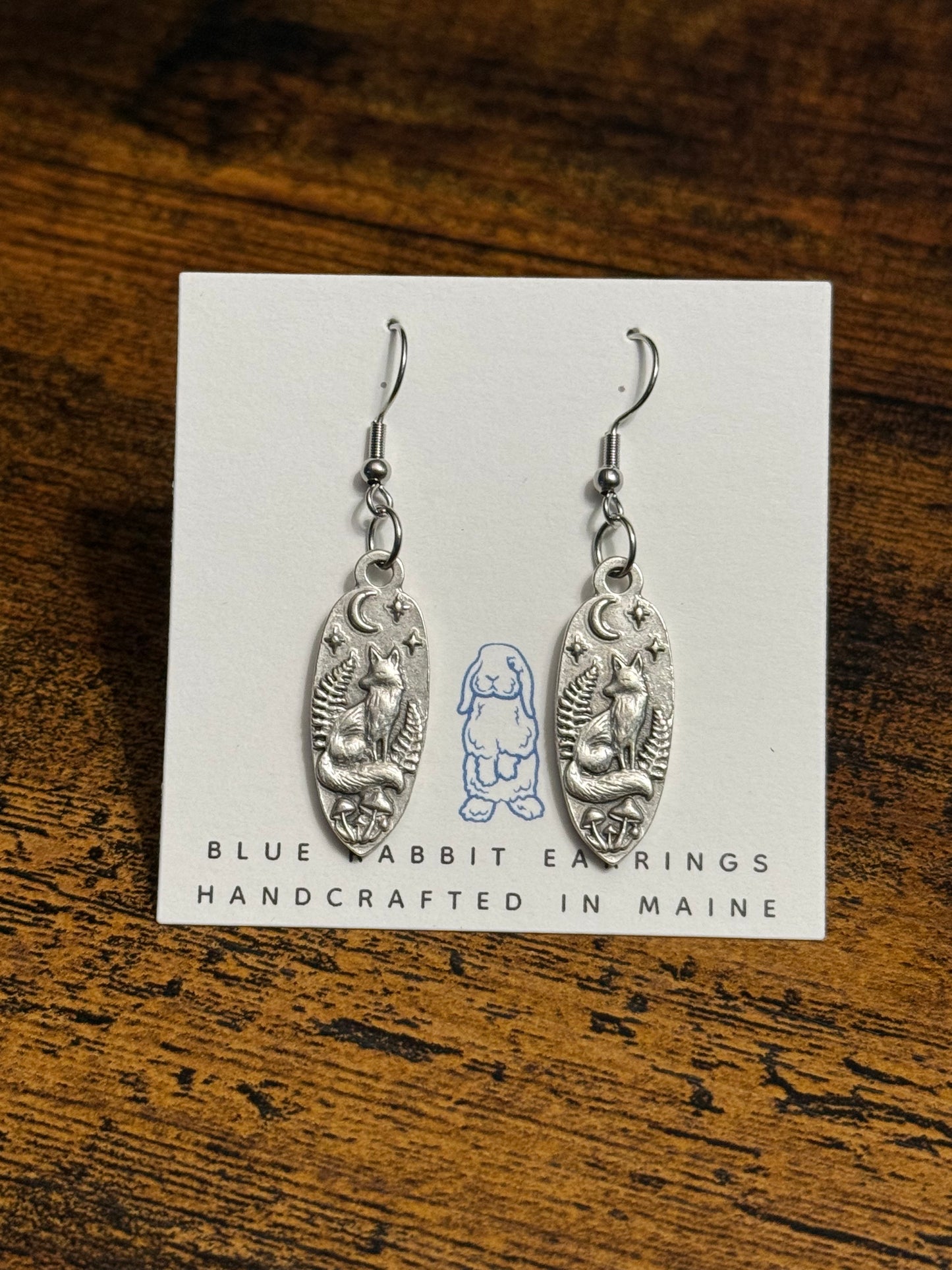 Antique Silver Fox Earrings