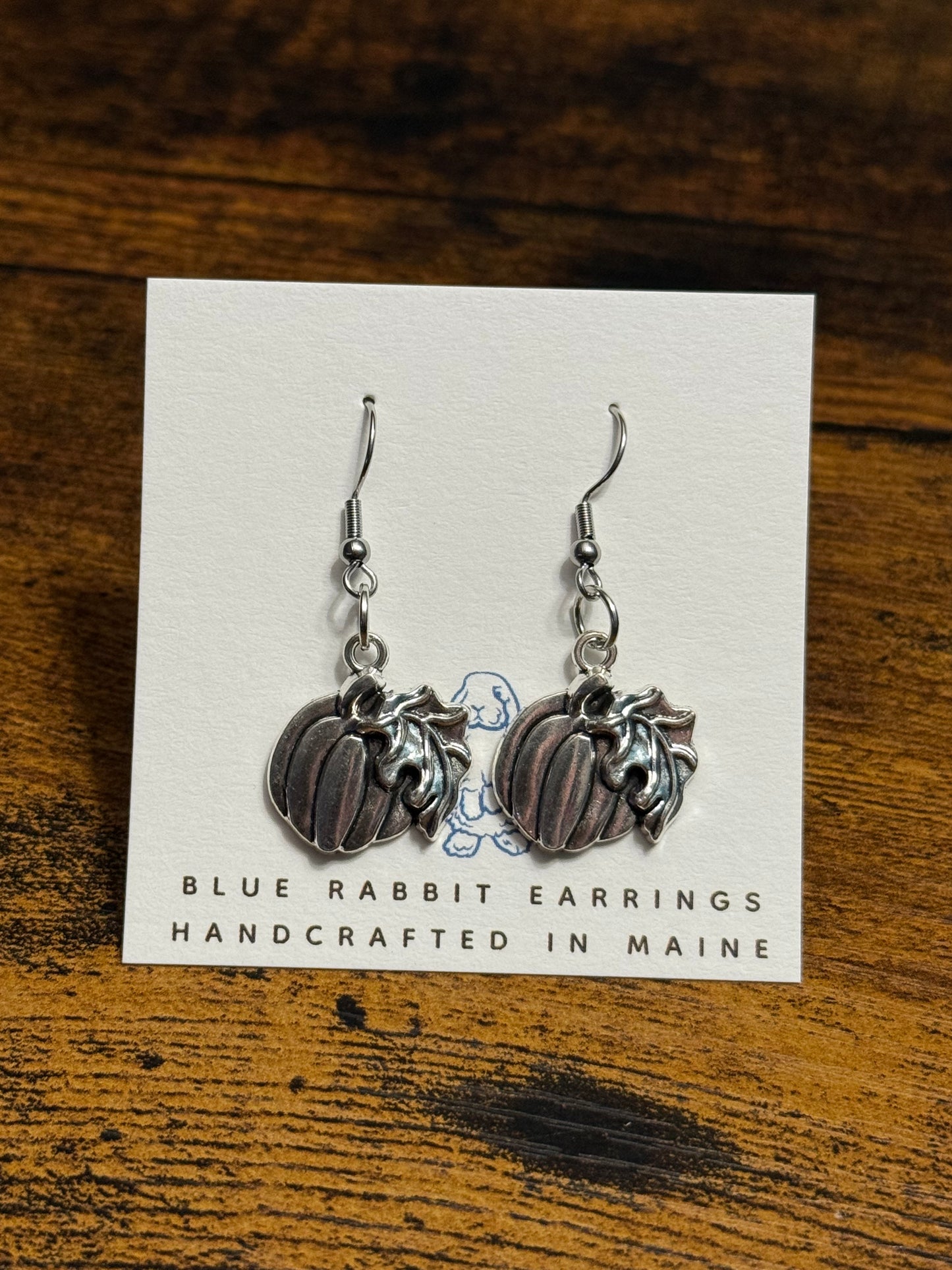Pewter Pumpkin Earrings