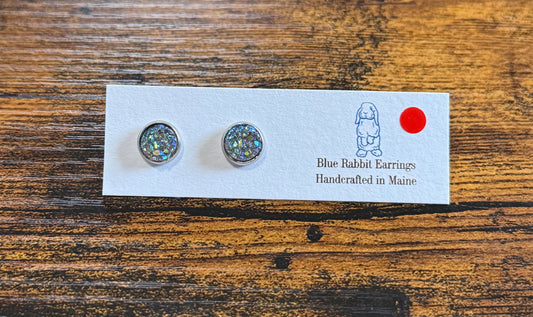 Quartz Druzy Studs 8mm