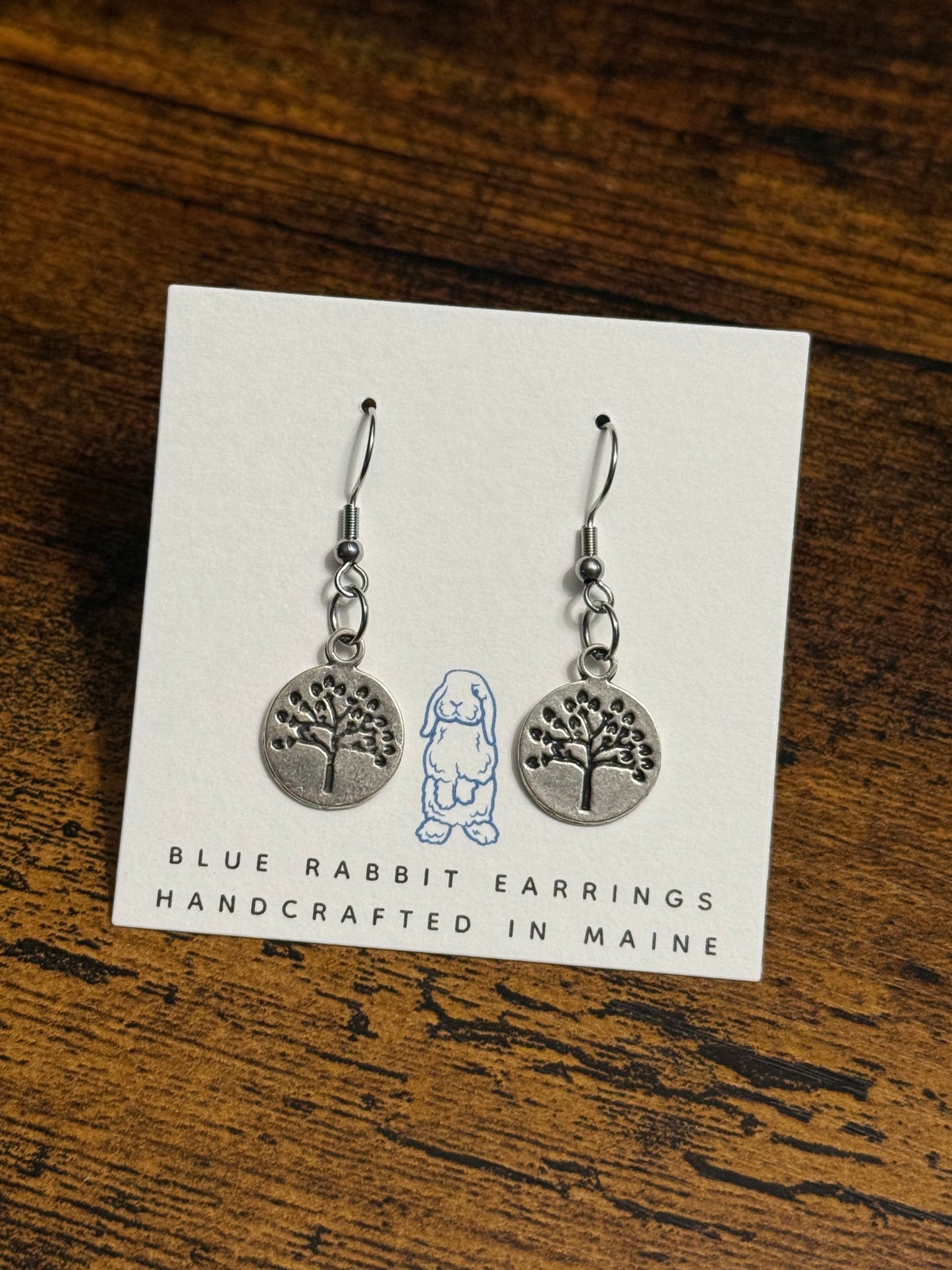 Antique Silver Tree Earrings