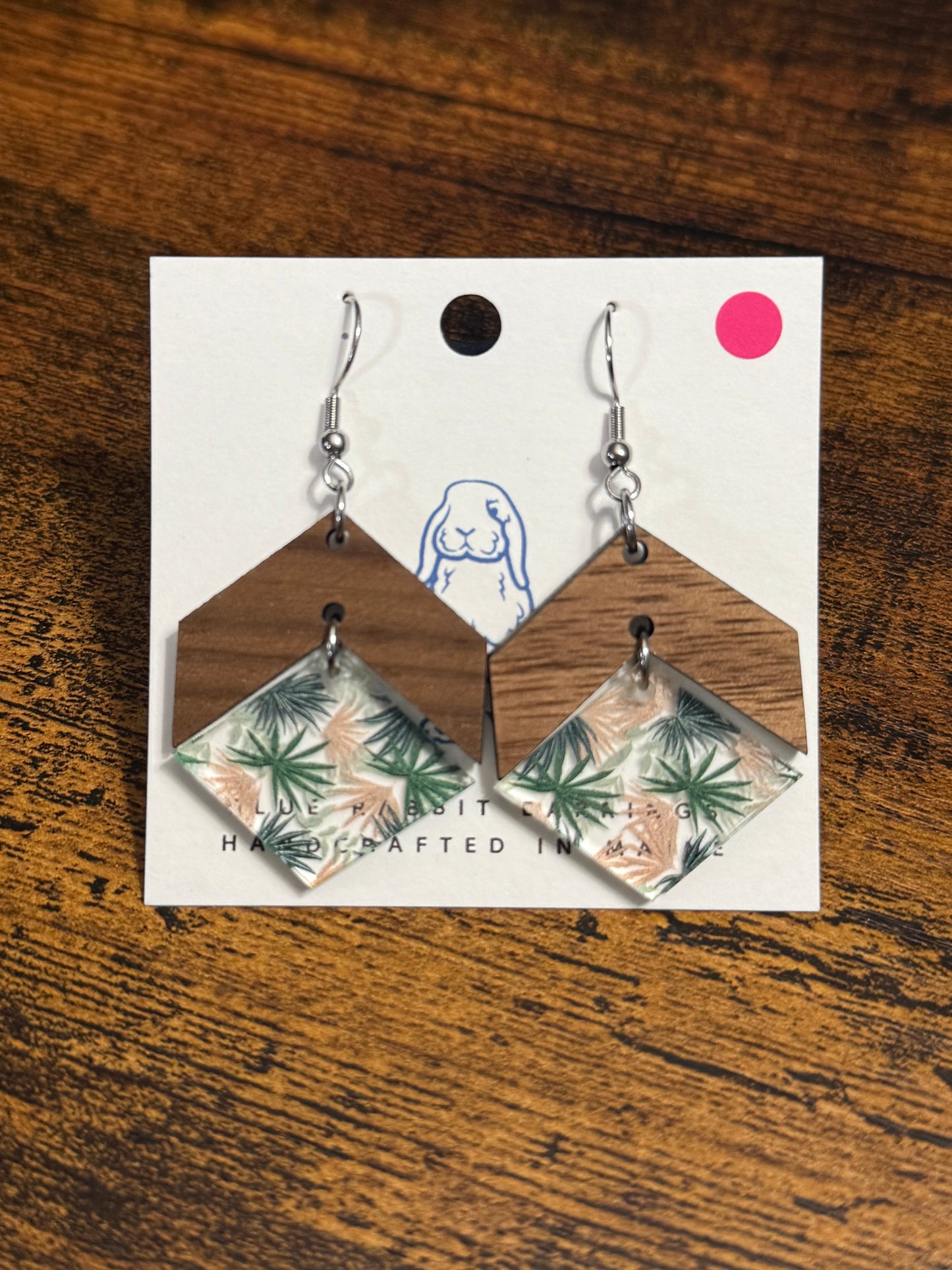 Acrylic Palmetto Earrings