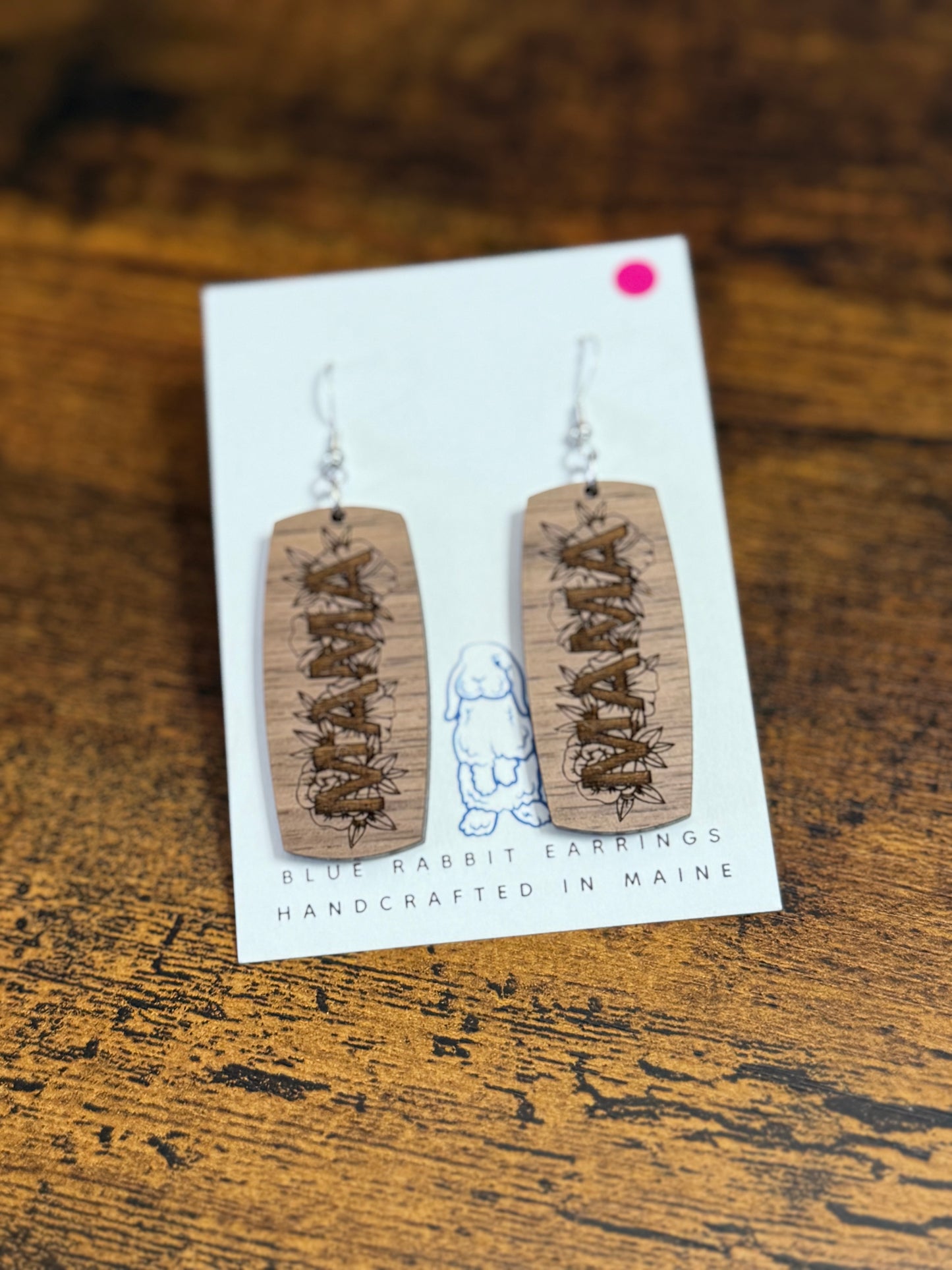 Walnut Mama Bar Earrings