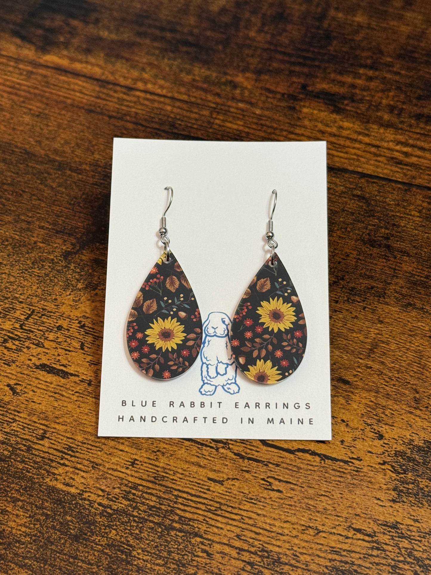 Acrylic Fall Floral Earrings