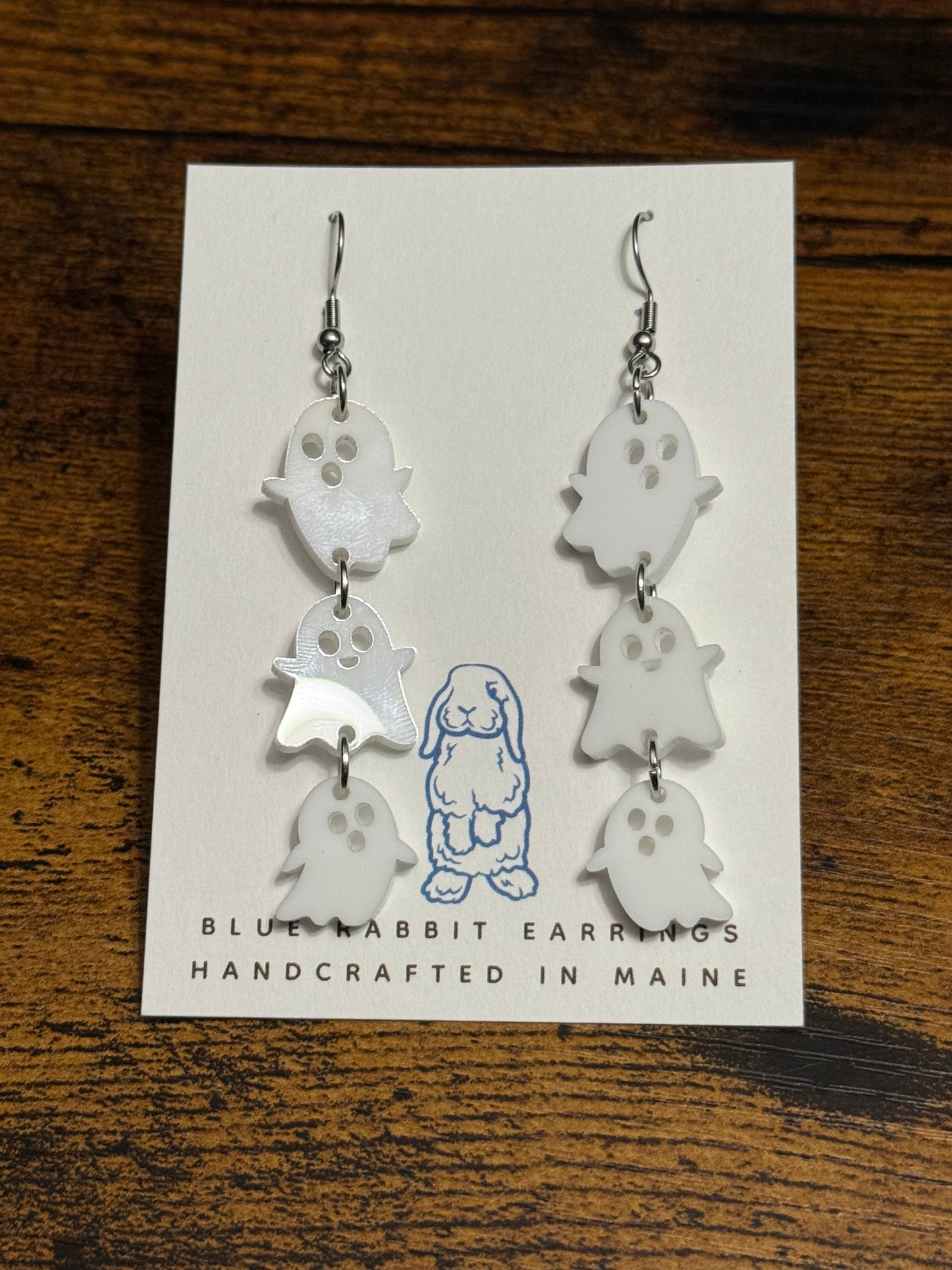 Acrylic Ghost Trio Earrings