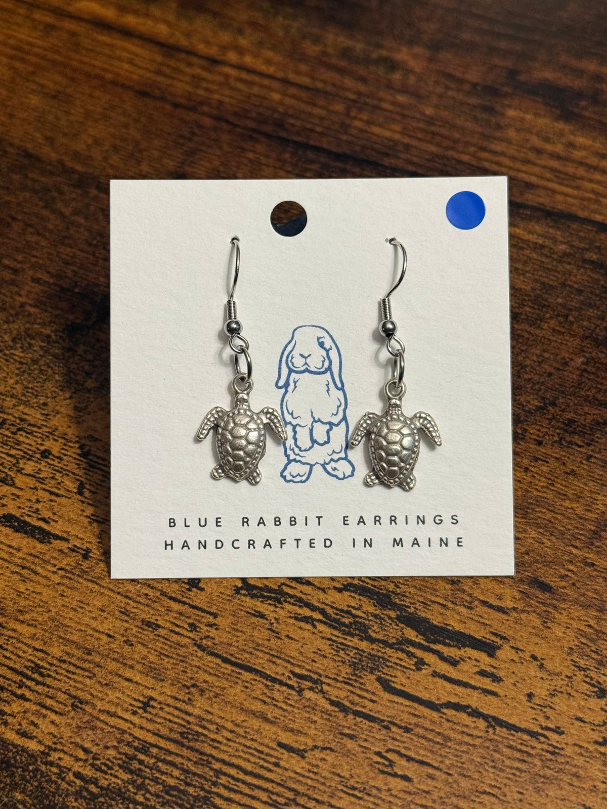 Antique Silver Turtle Earrings
