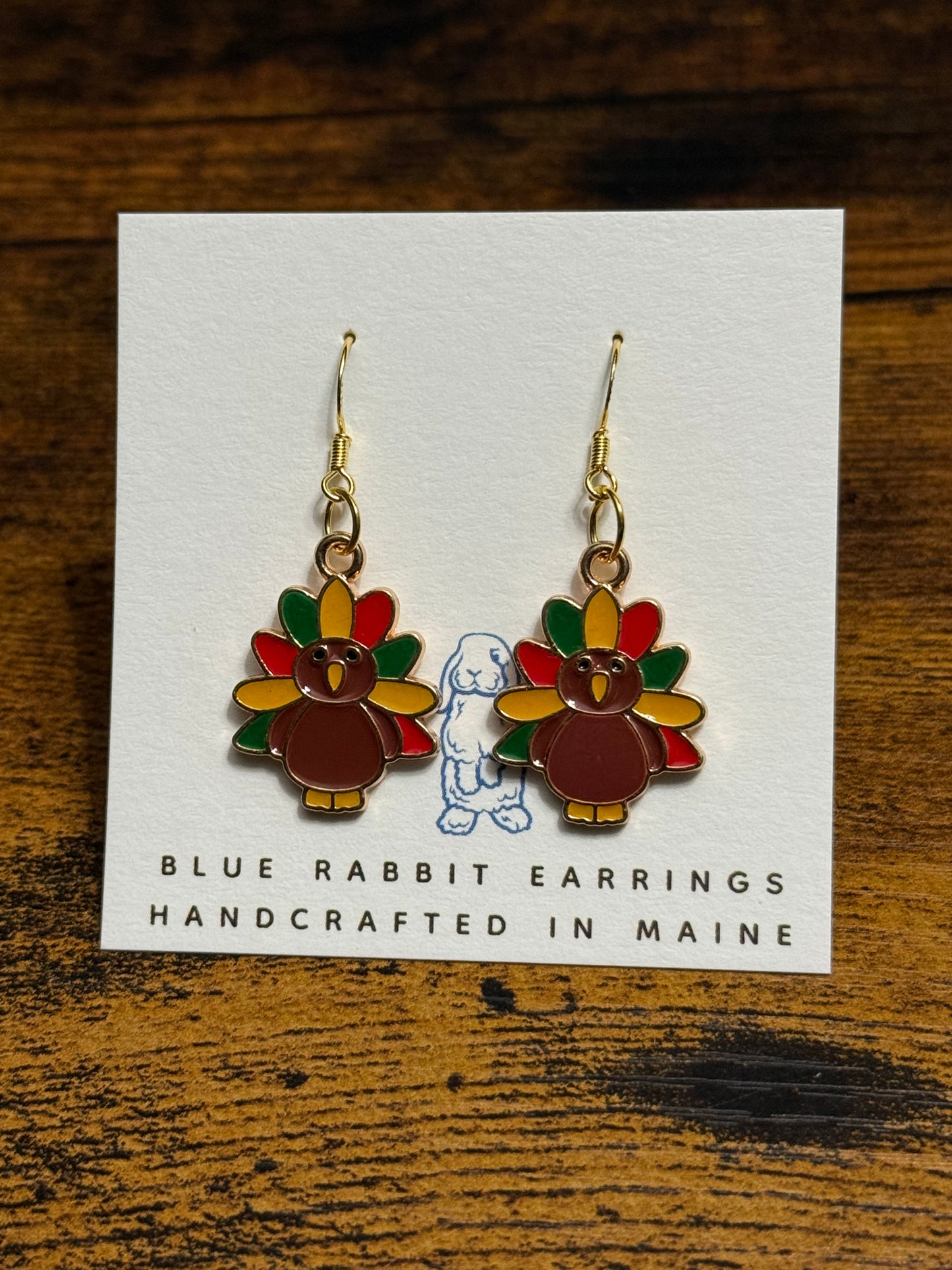Enamel Turkey Earrings