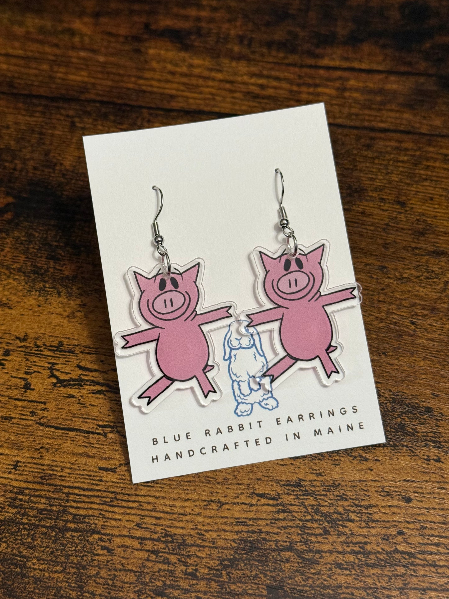 Acrylic Piggie Earrings