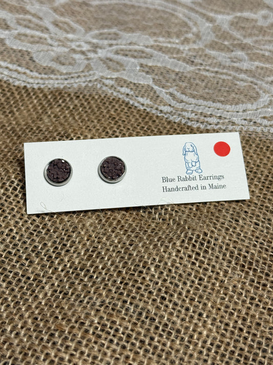 Taupe Druzy Studs 8mm