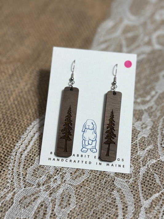 Walnut Tree Bar Earrings