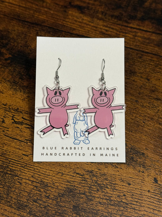 Acrylic Piggie Earrings