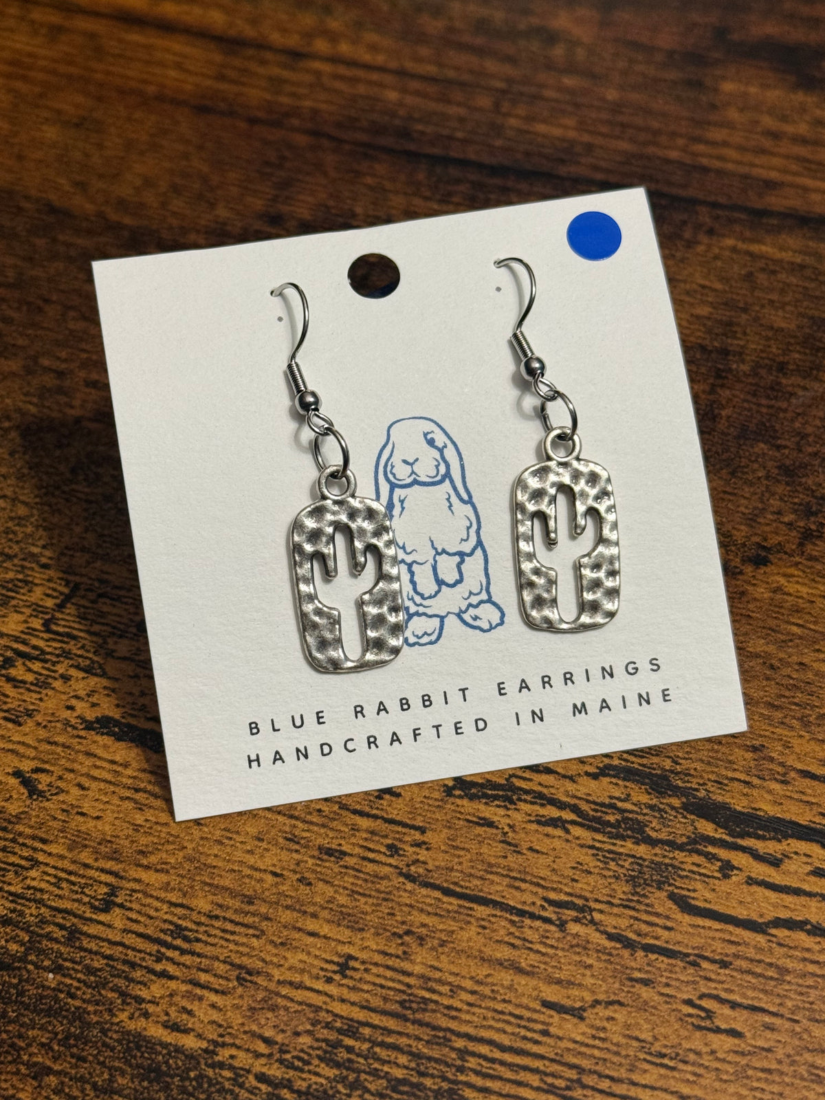 Antique Silver Cactus Earrings