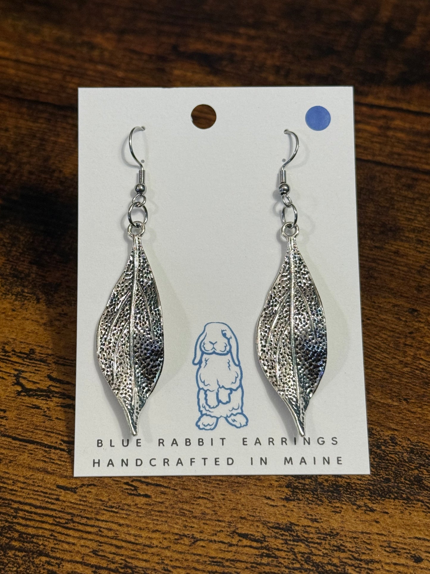 Antique Silver Leaf Earrings