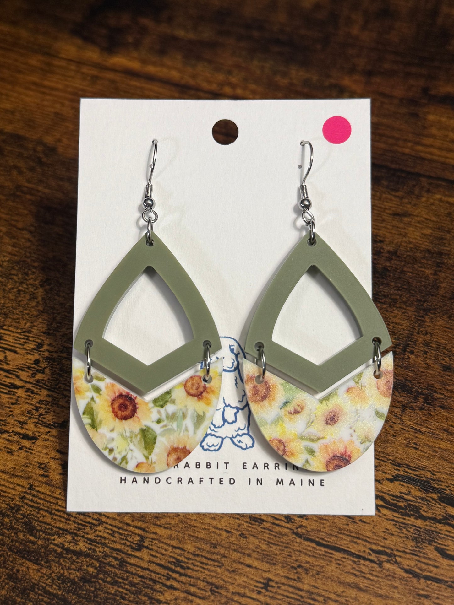 Acrylic Sunflower Earrings