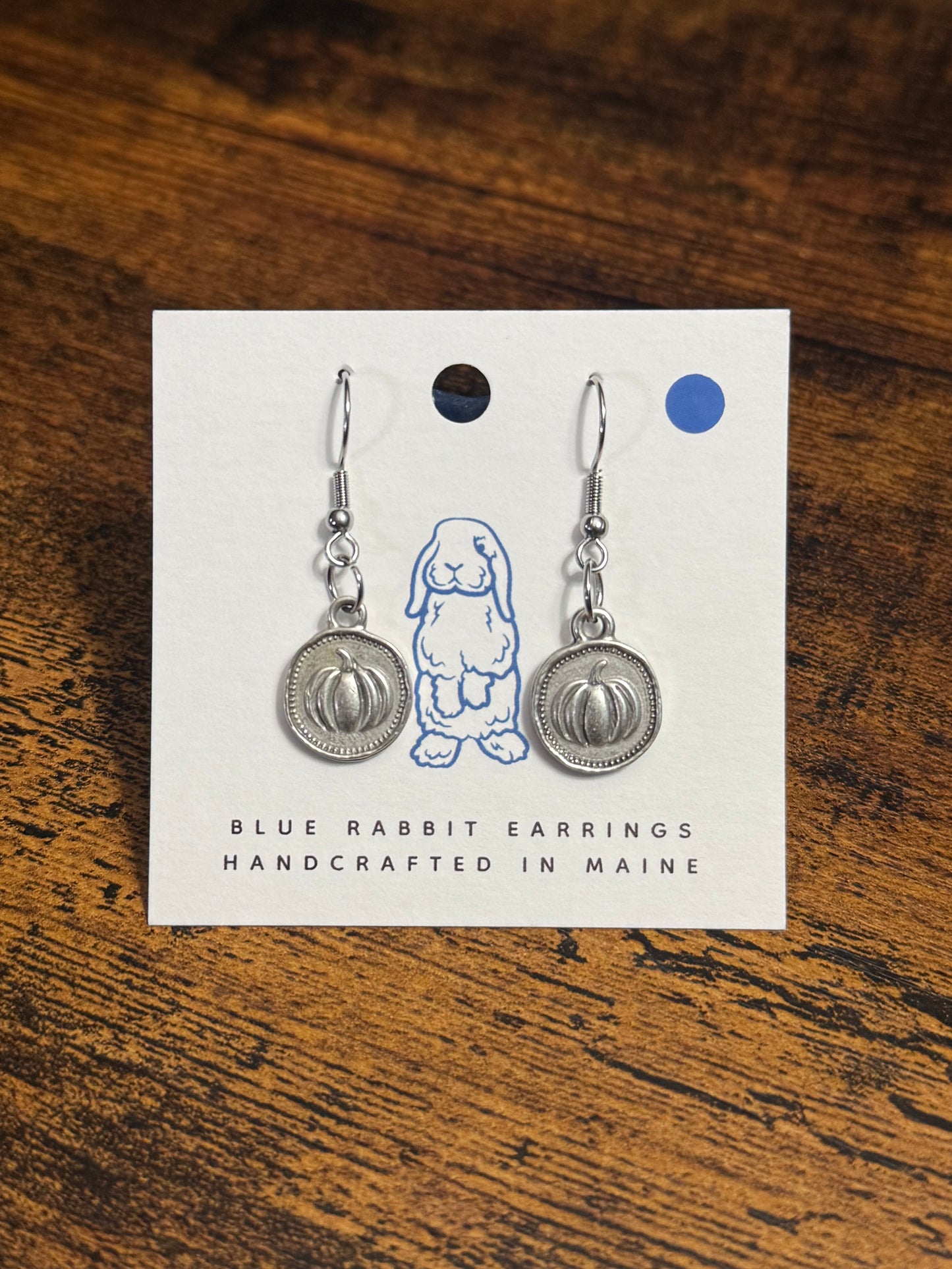 Antique Silver Pumpkin Earrings