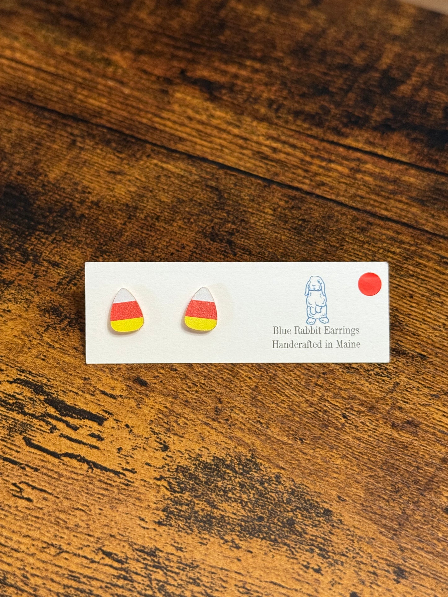 Acrylic Candy Corn Studs