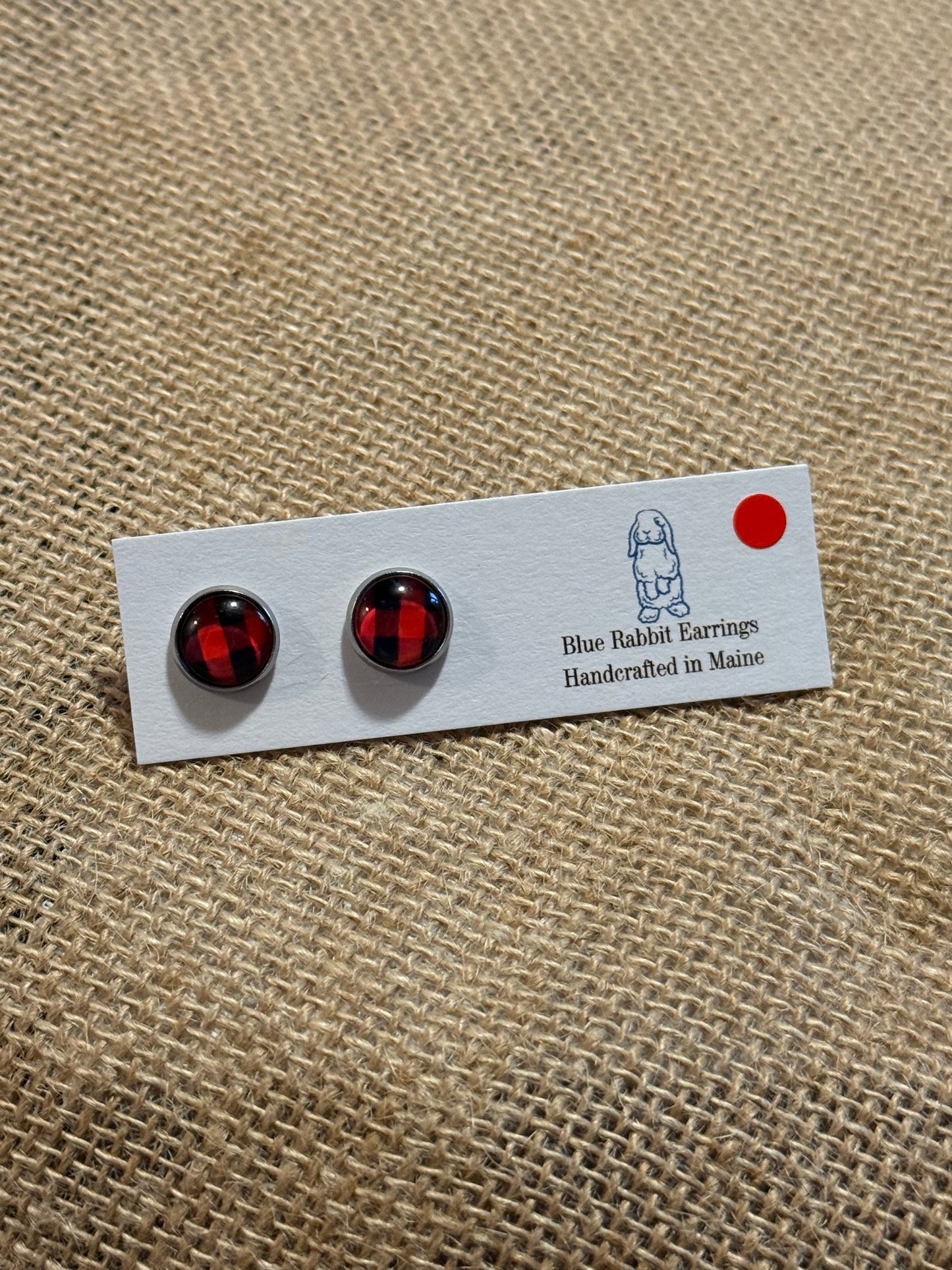 Buffalo Plaid Studs 10mm