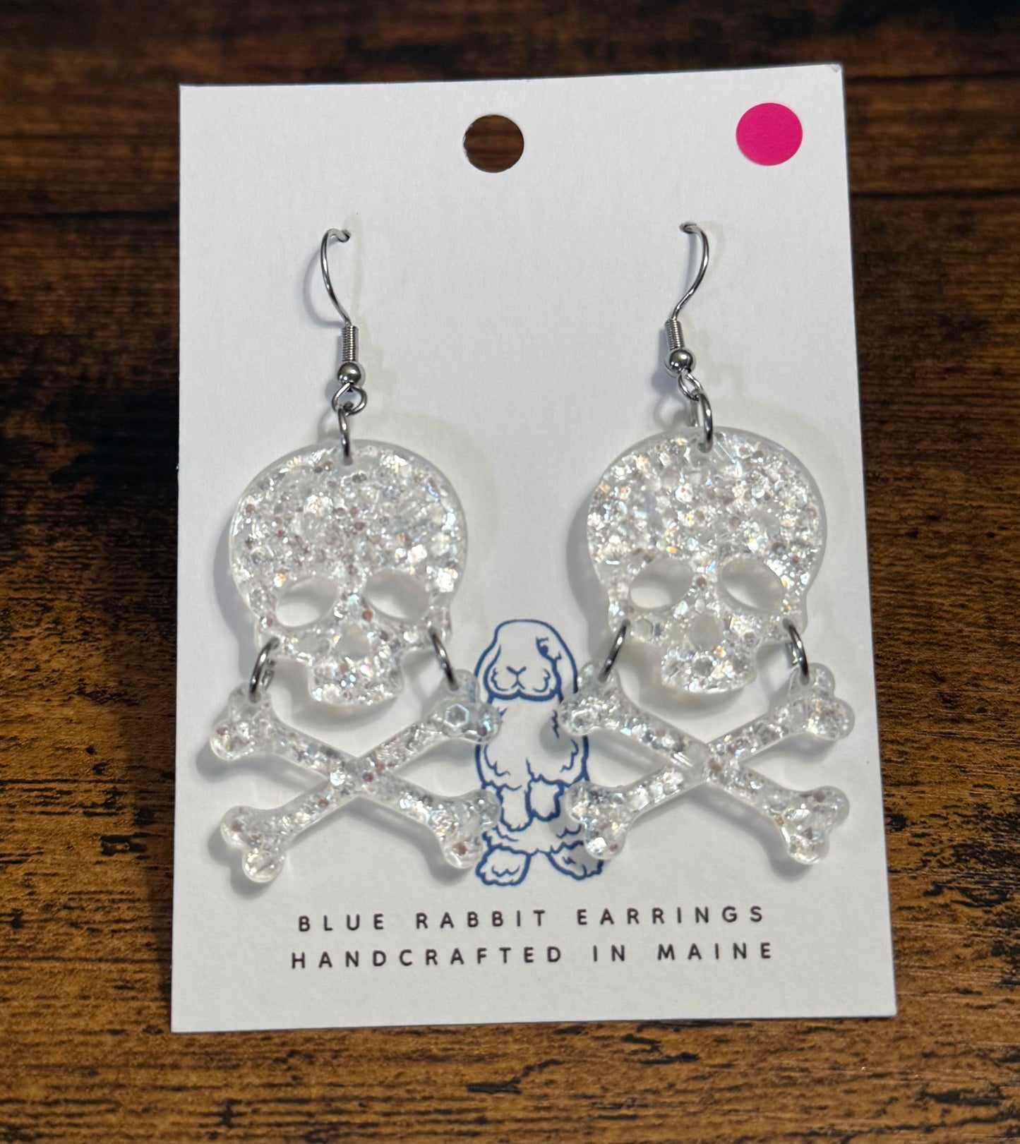 Acrylic Skull & Crossbones Earrings