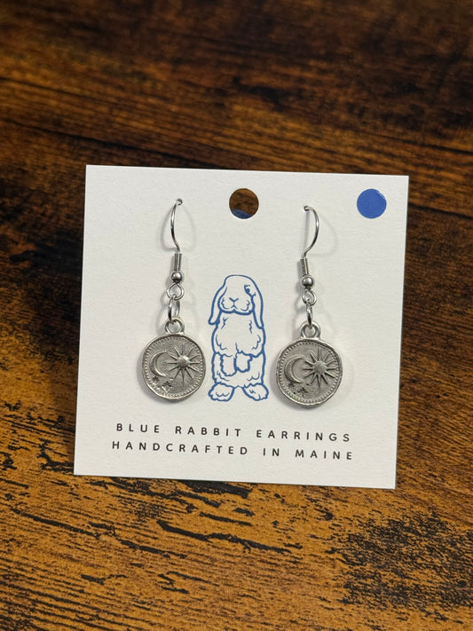Antique Silver Celestial Earrings