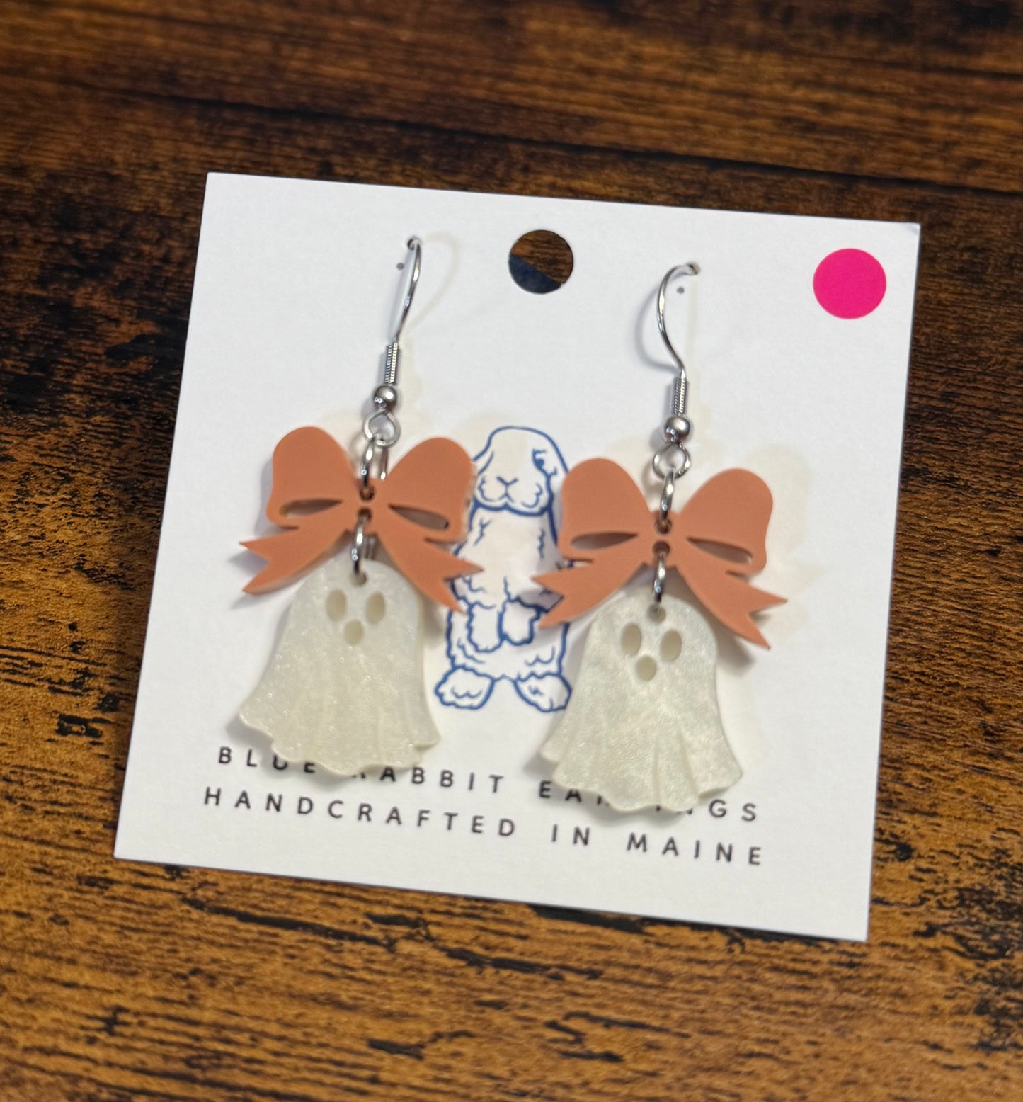 Acrylic Ghosts & Bows -Orange
