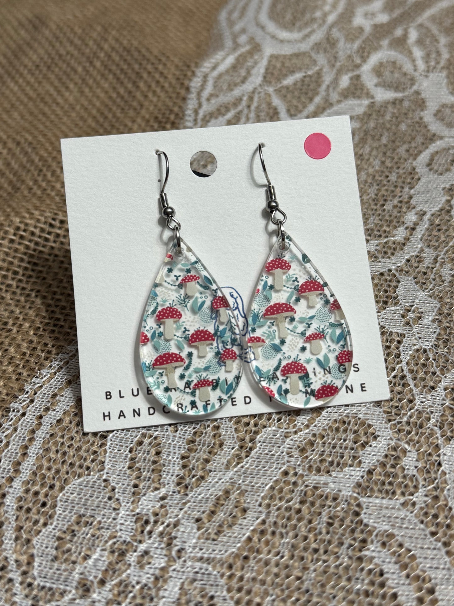 Acrylic Mushroom Earrings