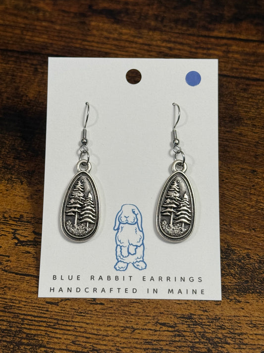 Antique Silver Tree Earrings